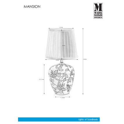 Markslöjd 107039 - Lampa stołowa MANSION 1xE14/40W/230V