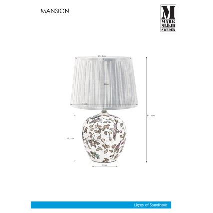 Markslöjd 107040 - Lampa stołowa MANSION 1xE27/60W/230V