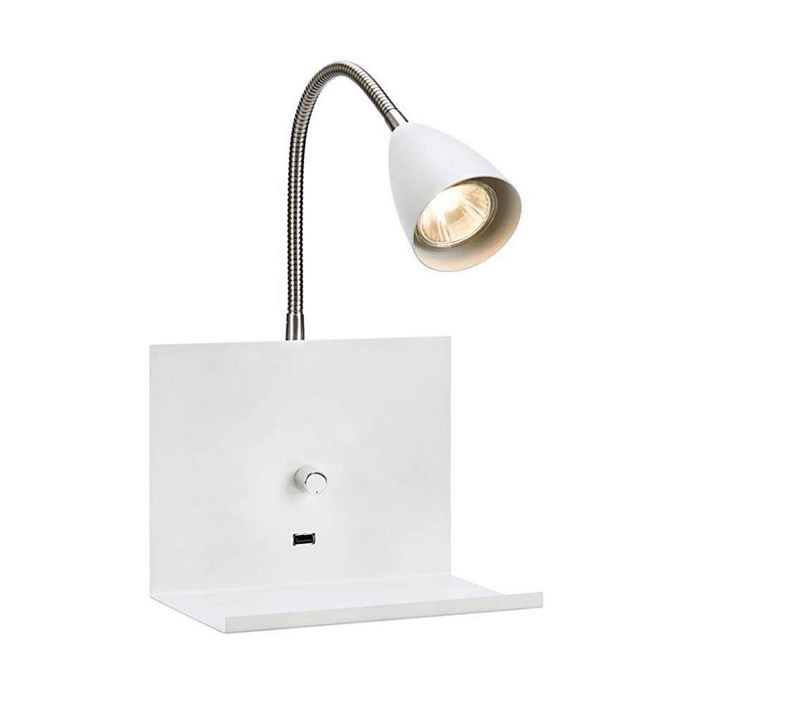 Markslöjd 107140 - Kinkiet ściemnialny z USB LOGI 1xGU10/7W/230V