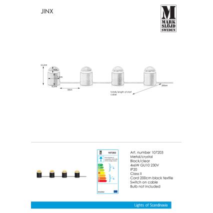 Markslöjd 107203 - Kryształowa lampa stołowa JINX 4xGU10/6W/230V