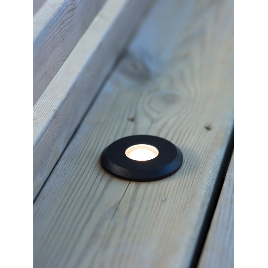 Markslöjd 107284 - wpuszczana oprawa LED zewnętrzna GARDEN24 LED/0,8W/24V IP44 czarna