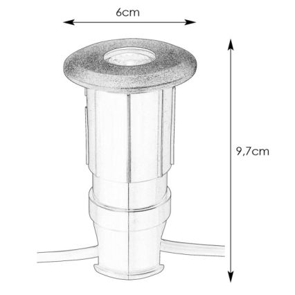 Markslöjd 107284 - wpuszczana oprawa LED zewnętrzna GARDEN24 LED/0,8W/24V IP44 czarna