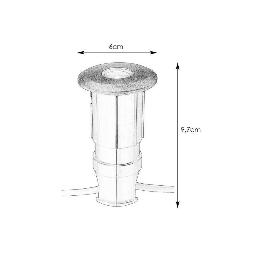 Markslöjd 107284 - wpuszczana oprawa LED zewnętrzna GARDEN24 LED/0,8W/24V IP44 czarna