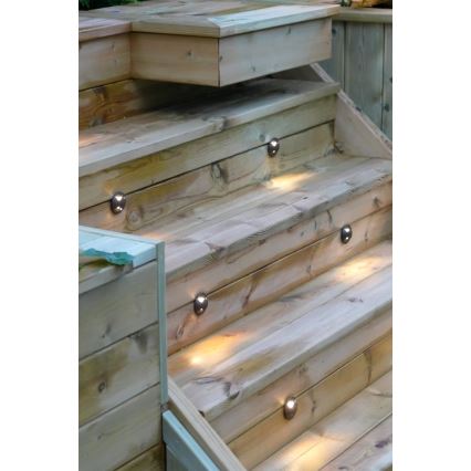 Markslöjd 107289 - Zewnętrzna oprawa wpuszczana LED GARDEN24 LED/0,8W/24V IP44 czarna
