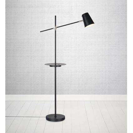 Markslöjd 107307 - Lampa podłogowa z USB LINEAR 1xE14/40W/230V