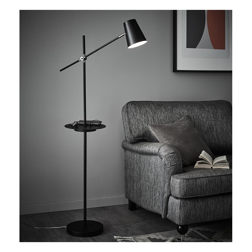 Markslöjd 107307 - Lampa podłogowa z USB LINEAR 1xE14/40W/230V