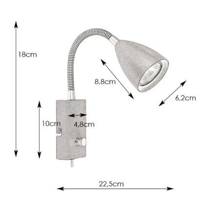 Markslöjd 107410 - Ściemnialny kinkiet CIRO 1xGU10/7W/230V
