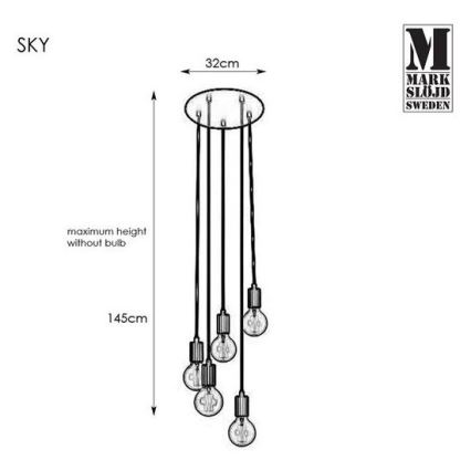 Markslöjd 107467 - Żyrandol na lince SKY 5xE27/60W/230V