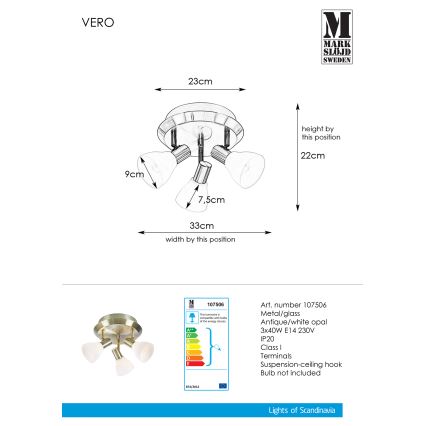 Markslöjd 107506 - Oświetlenie punktowe VERO 3xE14/40W/230V mosiądz