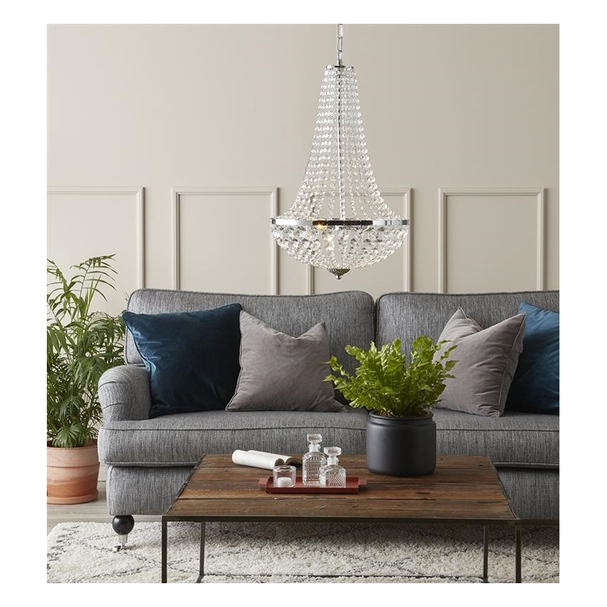 Markslöjd 107550 - Żyrandol kryształowy łazienkowy na łańcuchu GRÄNSÖ 2xG9/20W/230V IP44