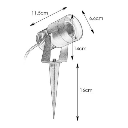 Markslöjd 107713 - Lampa zewnętrzna GARDEN24 LED/3W/24V IP44 matowy chrom