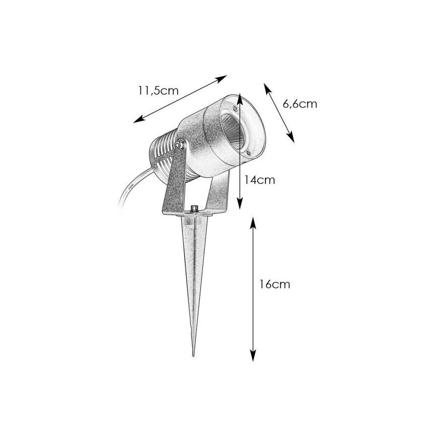 Markslöjd 107713 - Lampa zewnętrzna GARDEN24 LED/3W/24V IP44 matowy chrom