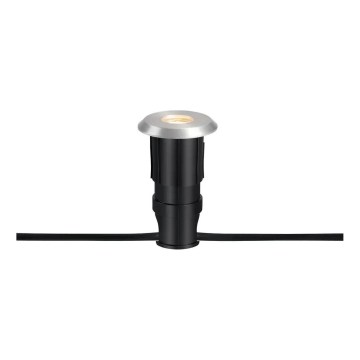Markslöjd 107716 - Oprawa wpuszczana zewnętrzna LED GARDEN24 LED/0,8W/24V IP44 czarny/matowy chrom