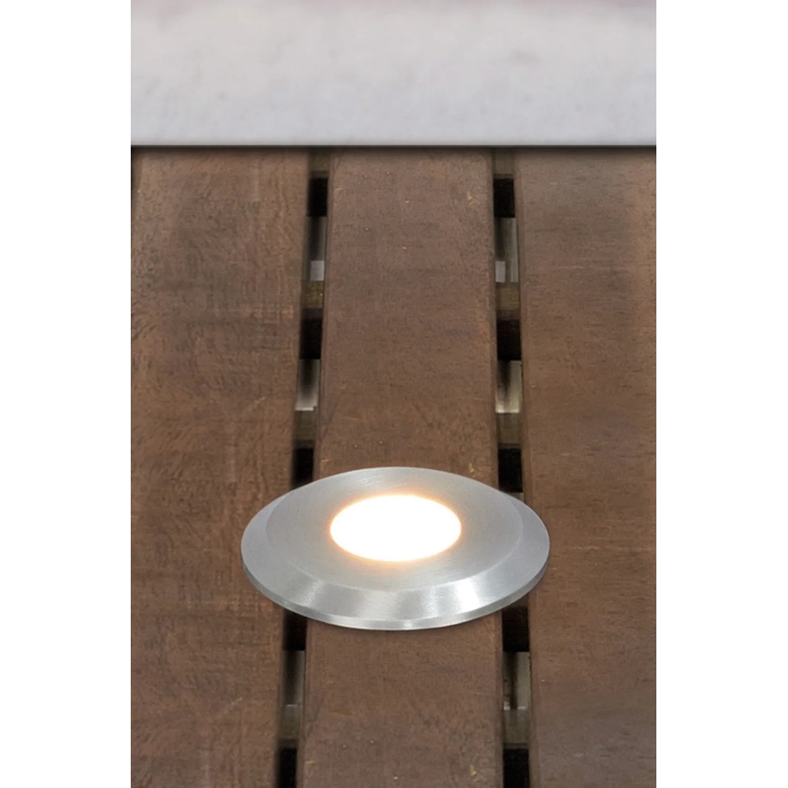 Markslöjd 107717 - Zewnętrzna oprawa wpuszczana LED GARDEN24 LED/3W/24V IP44 czarny/matowy chrom