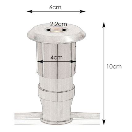 Markslöjd 107717 - Zewnętrzna oprawa wpuszczana LED GARDEN24 LED/3W/24V IP44 czarny/matowy chrom