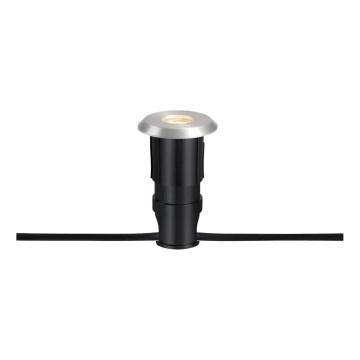 Markslöjd 107717 - Zewnętrzna oprawa wpuszczana LED GARDEN24 LED/3W/24V IP44 czarny/matowy chrom