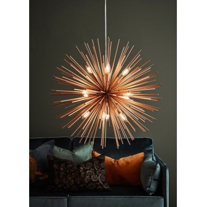 Markslöjd 107752 - Żyrandol na lince SOLEIL 12xE14/20W/260V różowe złoto