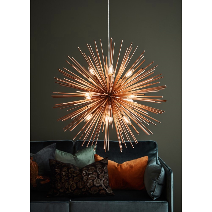 Markslöjd 107752 - Żyrandol na lince SOLEIL 12xE14/20W/260V różowe złoto