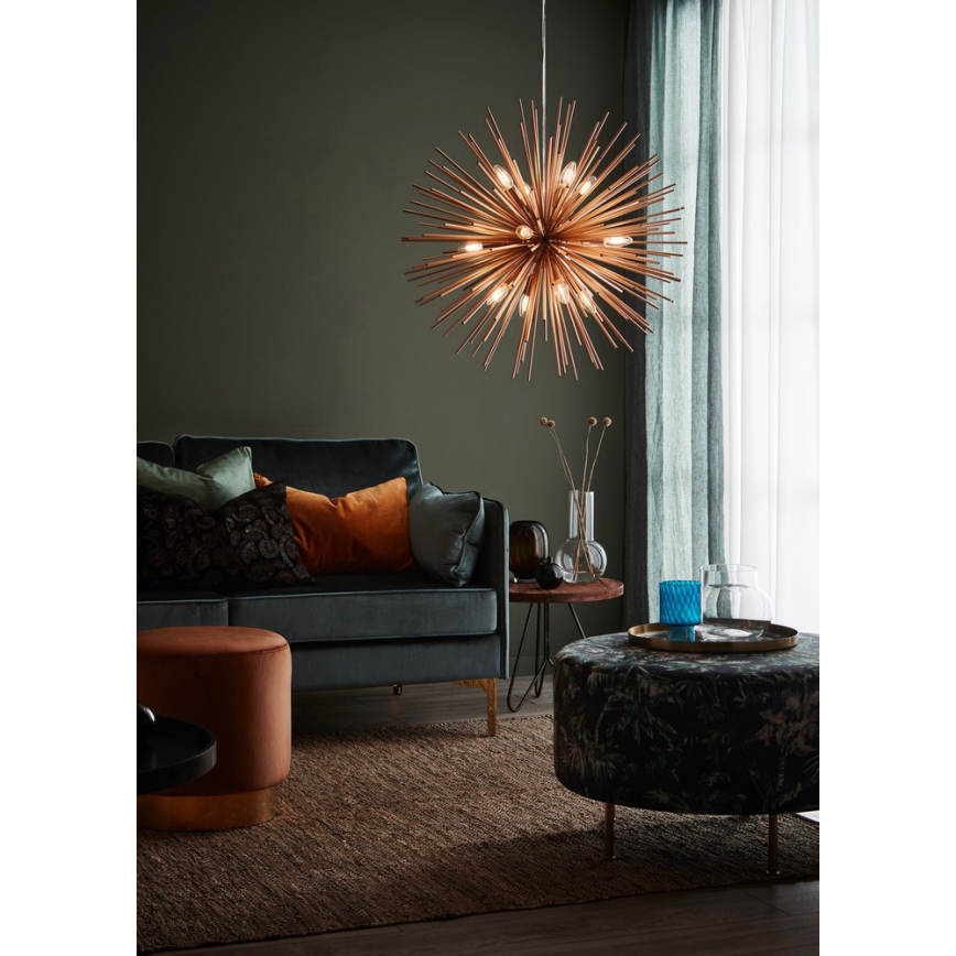 Markslöjd 107752 - Żyrandol na lince SOLEIL 12xE14/20W/260V różowe złoto