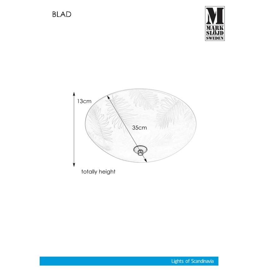 Markslöjd 107754 - Lampa sufitowa BLAD 2xE14/40W/230V śr. 35 cm