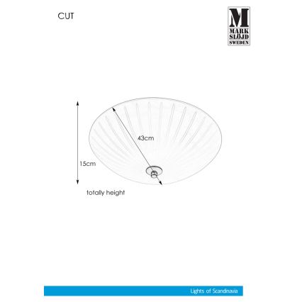 Markslöjd 107759 - Lampa sufitowa CUT 3xE14/40W/230V śr. 43 cm