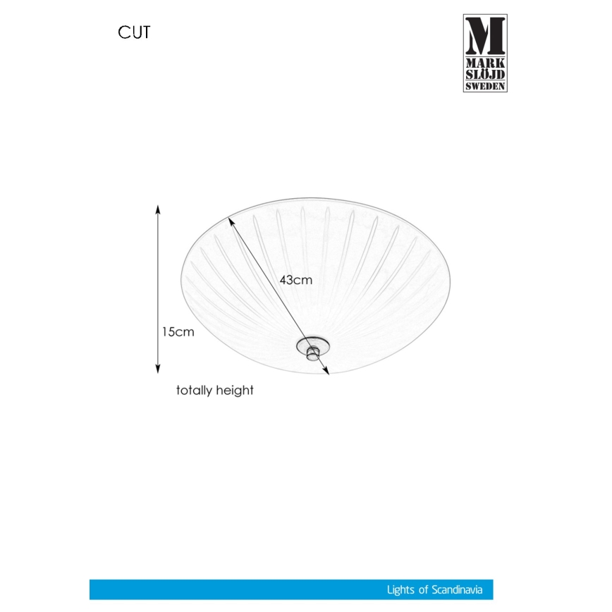 Markslöjd 107759 - Lampa sufitowa CUT 3xE14/40W/230V śr. 43 cm