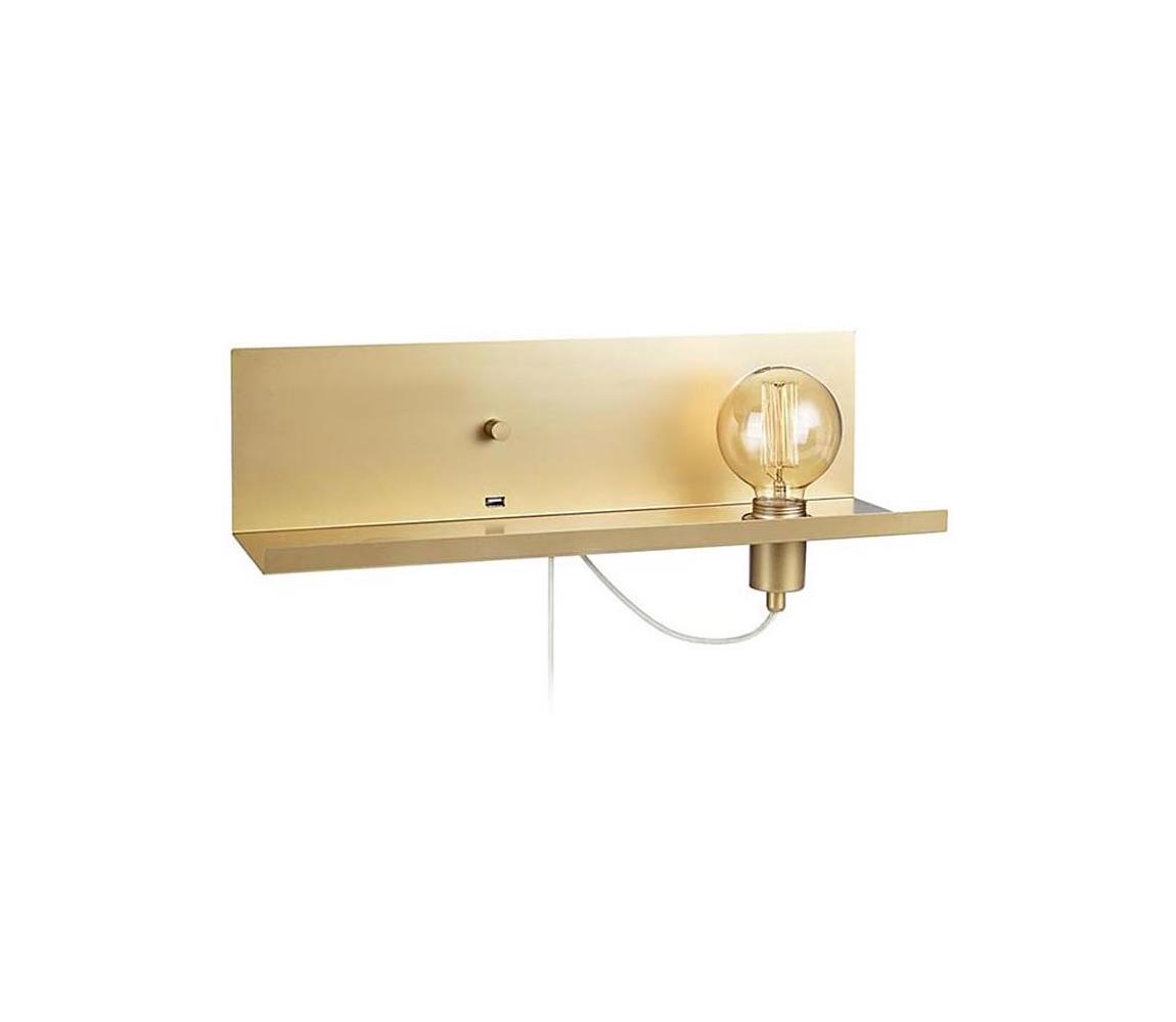 Markslöjd 107791 - Kinkiet ściemnialny z USB MULTI 1xE27/60W/230V