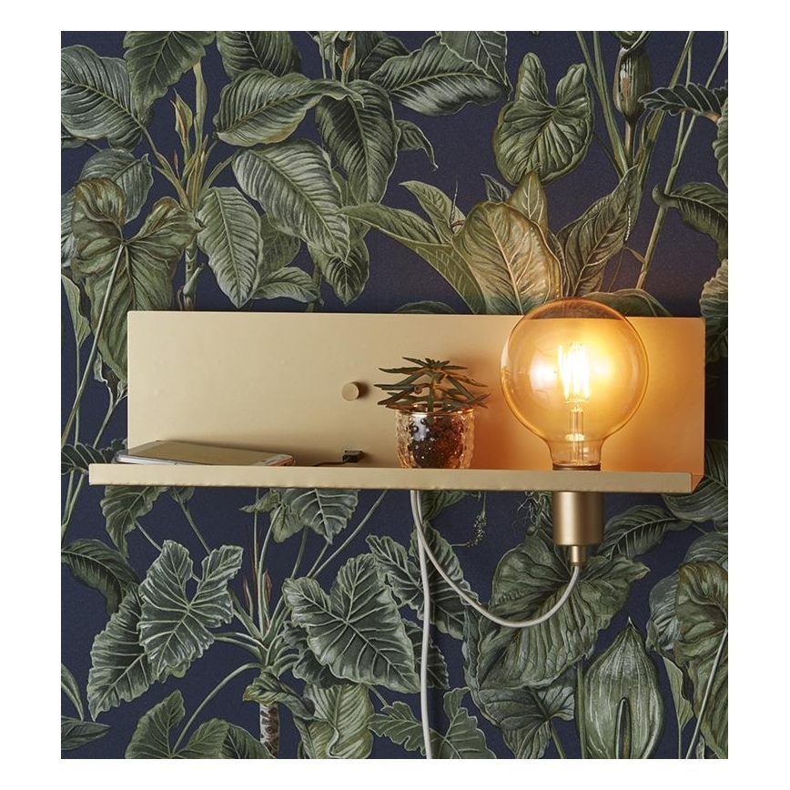 Markslöjd 107791 - Kinkiet ściemnialny z USB MULTI 1xE27/60W/230V