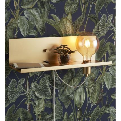 Markslöjd 107791 - Kinkiet ściemnialny z USB MULTI 1xE27/60W/230V