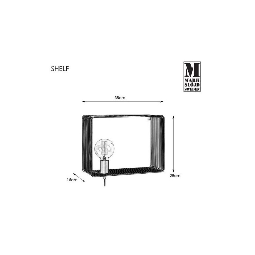 Markslöjd 107814 - Kinkiet SHELF 1xE27/60W/230V
