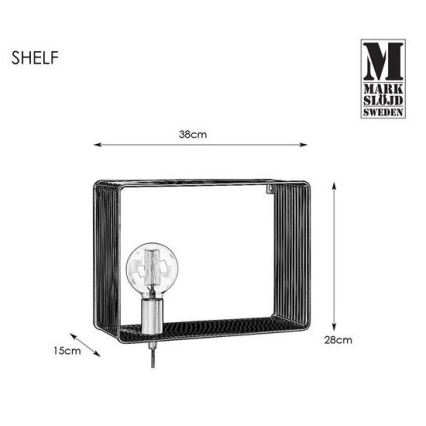 Markslöjd 107815 - Kinkiet SHELF 1xE27/60W/230V