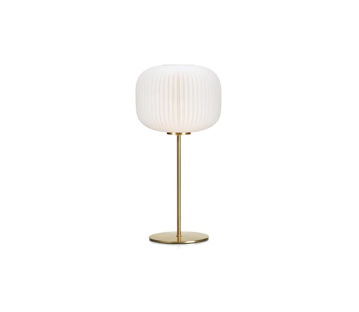 Markslöjd 107819 - Lampa stołowa SOBER 1xE27/60W/230V biały/mosiądz