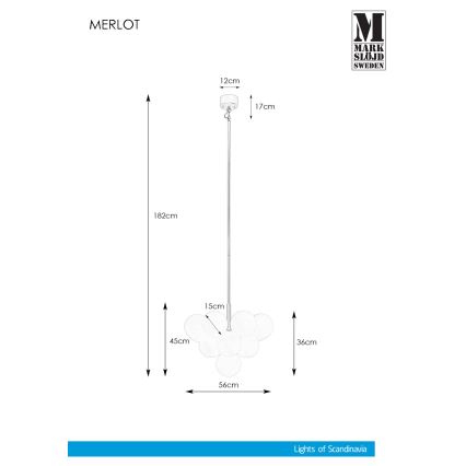 Markslöjd 107911 - Żyrandol MERLOT 13xG9/20W/230V