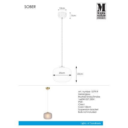 Markslöjd 107919 - Żyrandol na lince SOBER 1xE27/20W/230V