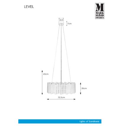 Markslöjd 107925 - Żyrandol LEVEL 3xE27/60W/230V