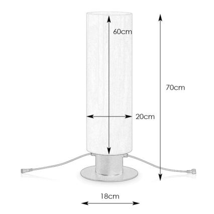 Markslöjd 107985 - Lampa zewnętrzna LED GARDEN24 LED/12W/24V 70 cm IP44 czarna