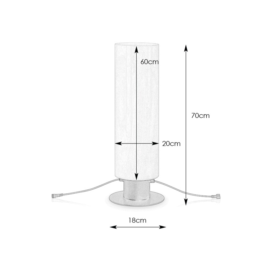 Markslöjd 107985 - Lampa zewnętrzna LED GARDEN24 LED/12W/24V 70 cm IP44 czarna