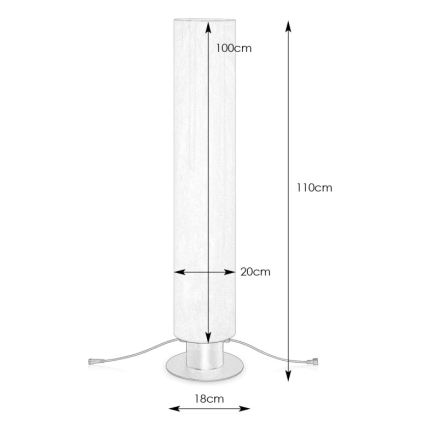 Markslöjd 107986 - LED lampa zewnętrzna GARDEN24 LED/20W/24V 110 cm IP44 czarna