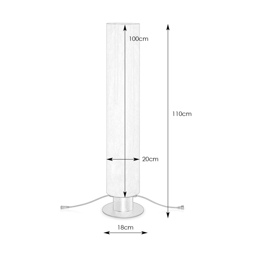 Markslöjd 107986 - LED lampa zewnętrzna GARDEN24 LED/20W/24V 110 cm IP44 czarna