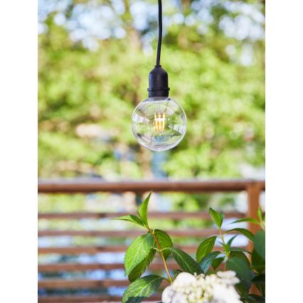 Markslöjd 107989 - Zewnętrzna lampa wisząca GARDEN24 LED/2,86W/24V IP44 czarna/przezroczysta