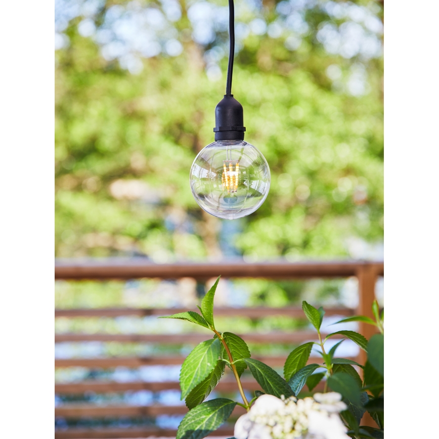 Markslöjd 107989 - Zewnętrzna lampa wisząca GARDEN24 LED/2,86W/24V IP44 czarna/przezroczysta