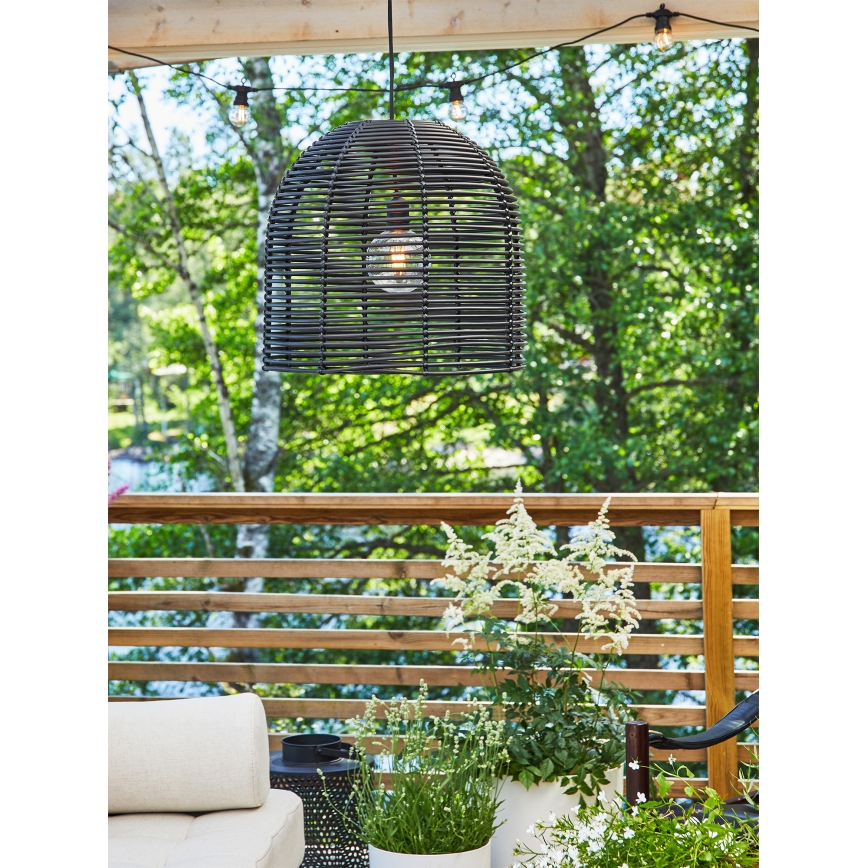 Markslöjd 107990 - Zewnętrzna lampa wisząca LED GARDEN24 LED/2,86W/24V IP44 rattan/czarny