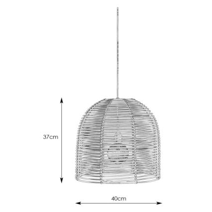 Markslöjd 107990 - Zewnętrzna lampa wisząca LED GARDEN24 LED/2,86W/24V IP44 rattan/czarny