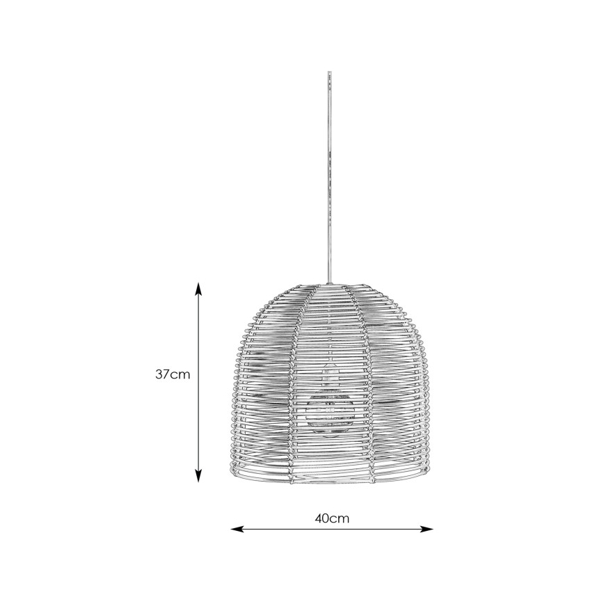 Markslöjd 107990 - Zewnętrzna lampa wisząca LED GARDEN24 LED/2,86W/24V IP44 rattan/czarny