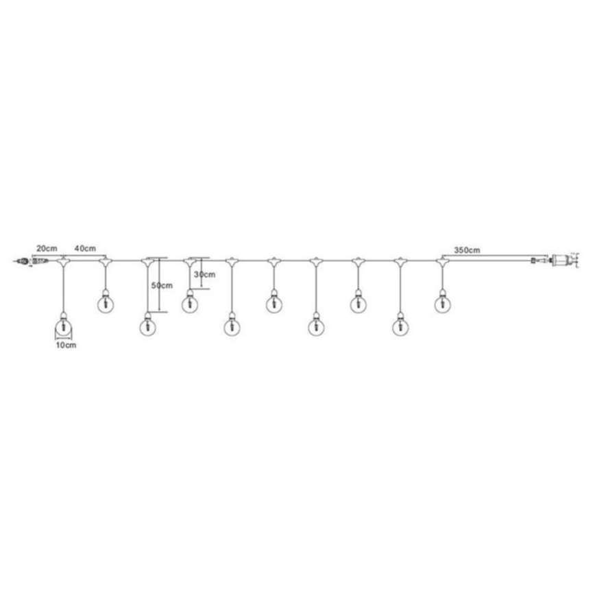 Markslöjd 108021 - LED Łańcuch zewnętrzny GARDEN24 START 7,5m 10xLED/2,9W/230V IP44