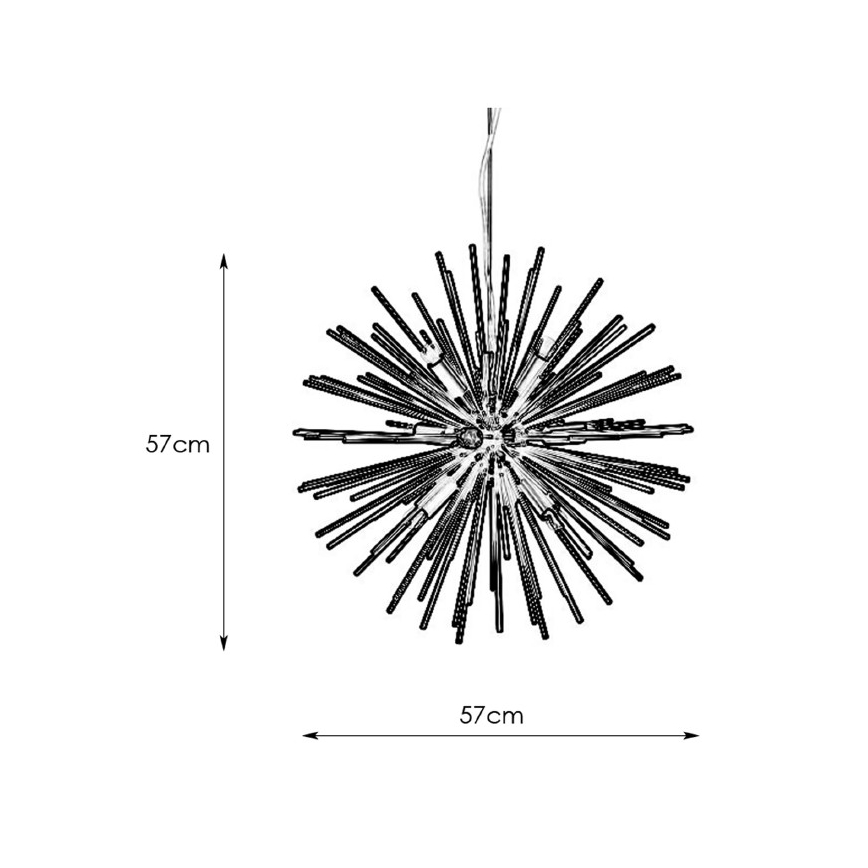 Markslöjd 108048 - Żyrandol na lince SOLEIL 9xE14/20W/230V czarny