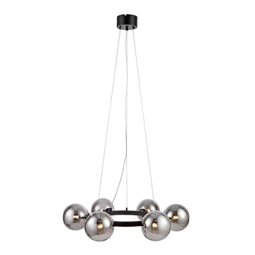 Markslöjd 108051 - Żyrandol na lince CIRCLE 6xG9/20W/230V czarny