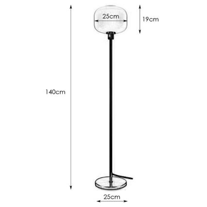 Markslöjd 108054 - Lampa podłogowa SOBER 1xE27/40W/230V mosiądz