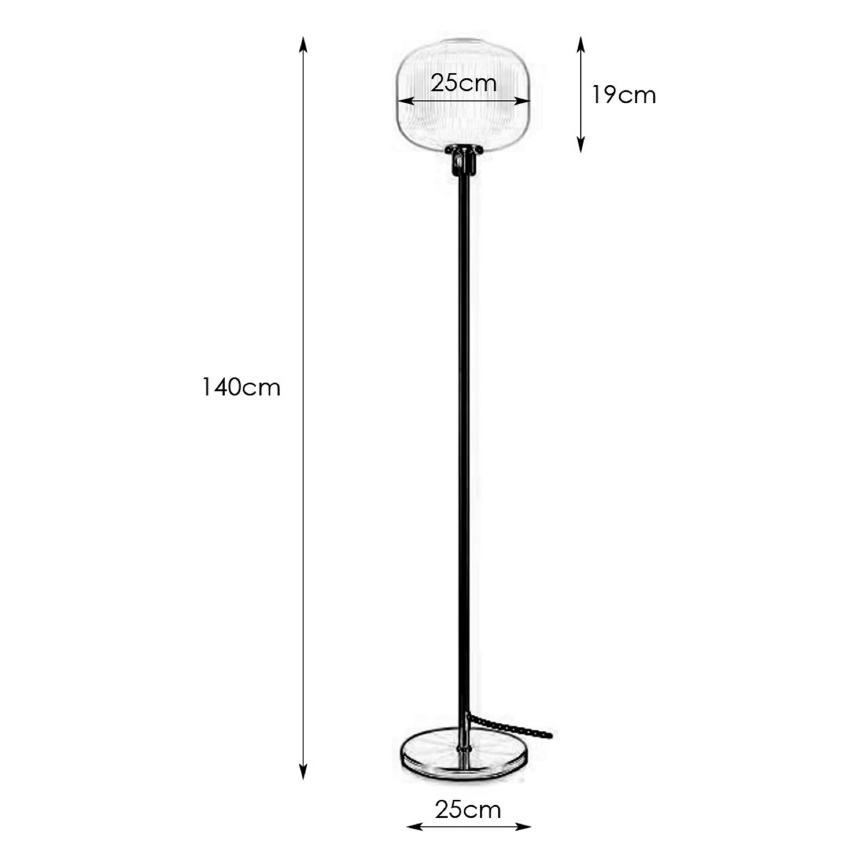 Markslöjd 108054 - Lampa podłogowa SOBER 1xE27/40W/230V mosiądz