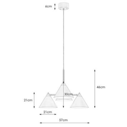 Markslöjd 108077 - Żyrandol na lince KLINT 4xE14/40W/230V biały